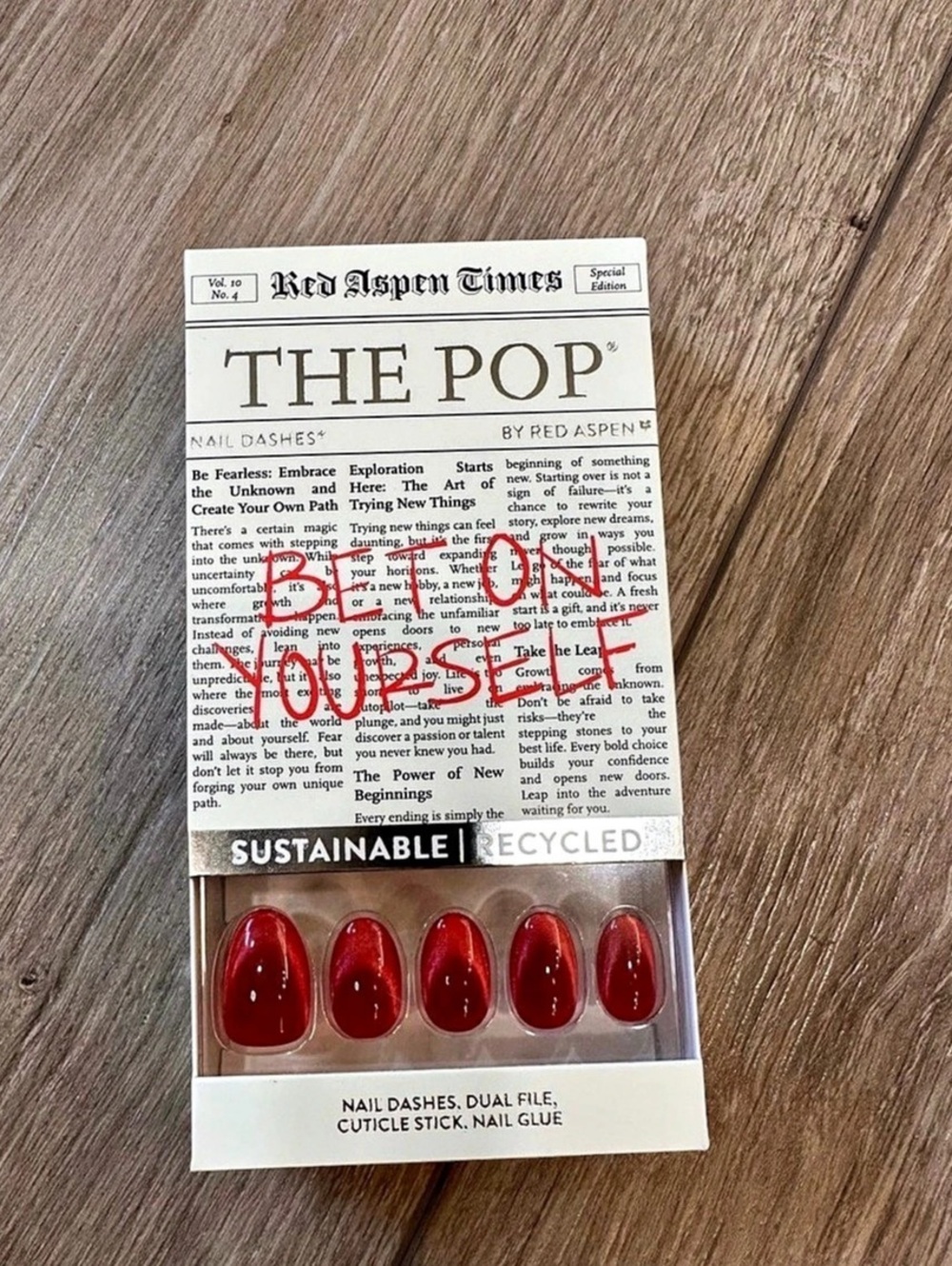 The Pop Red Aspen The Pop Red Press-On Nails NWT